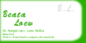 beata loew business card